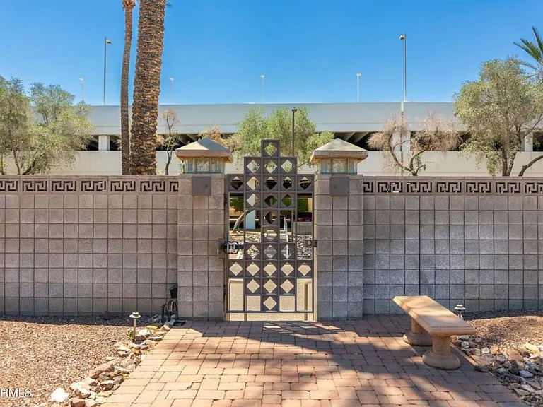 Private Cloisters pedestrian gate offers direct access to Biltmore Fashion Park Mall