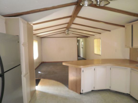 from kitchen into living roo