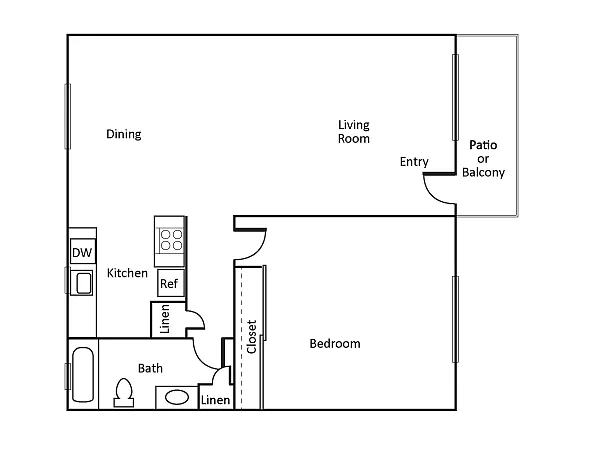 Floor plan 1x1SD