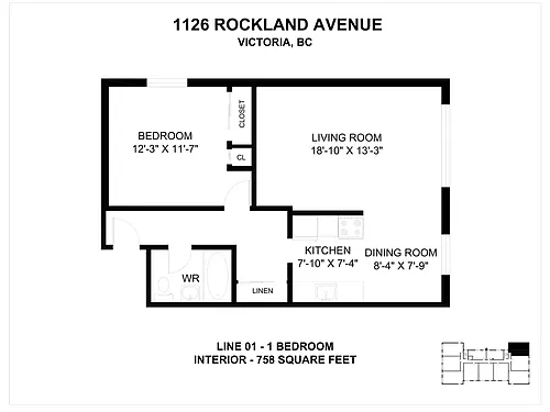 Floor plan 1 Bedroom