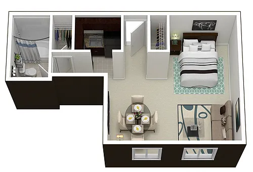 Floor plan Middletowne Studio