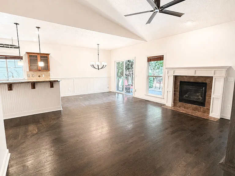 Living Room, Dining, Partial Kitchen