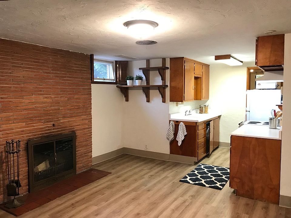 Living area with fireplace
