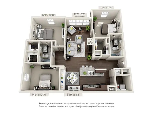 Floor plan Castillo Solarium