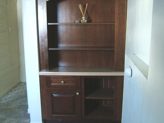 built-in hutch in kitchen
