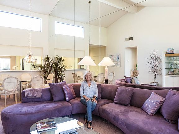 Spacious Living Room with TV and Entrance to the Fairway. Light and Bright.
