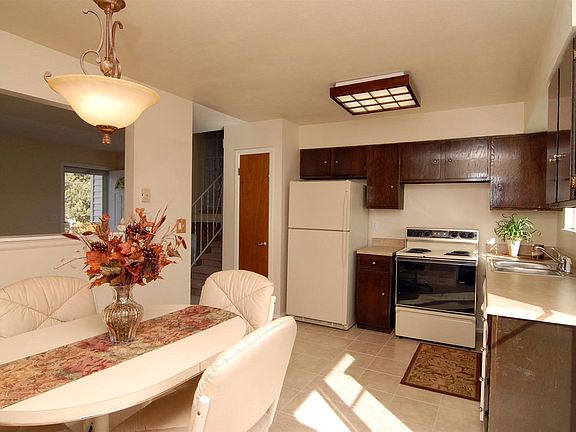 Large kitchen with eating area