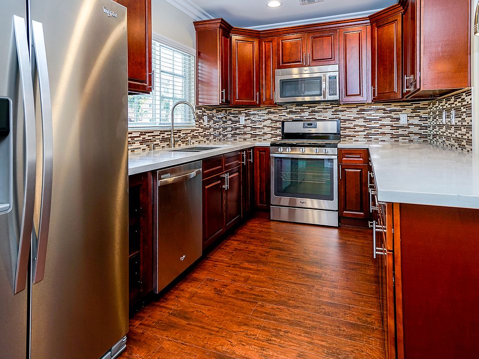 Kitchen with stainless steel appliances