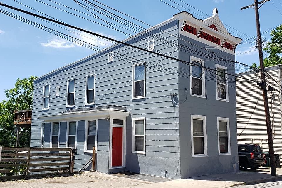 Sole offstreet parking spot is closest spot to the exterior stairs to the lower apartment