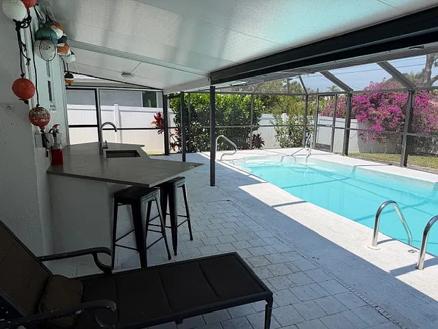 Pool deck and bar