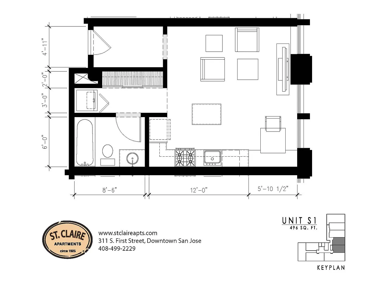 Floor plan Studio Street 5th Floor