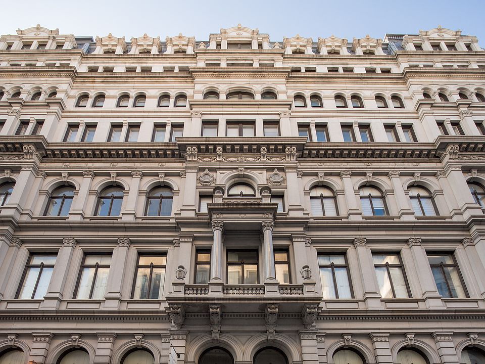 The Victory building, designed by Henry Fernbach in 1873, originally served as office space for the New York Life Insurance Company