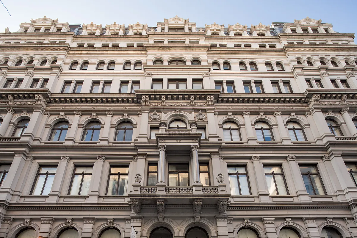 The Victory building, designed by Henry Fernbach in 1873, originally served as office space for the New York Life Insurance Company - 1001 Chestnut St