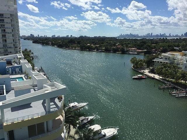 View of intracoastal waterway from balcony