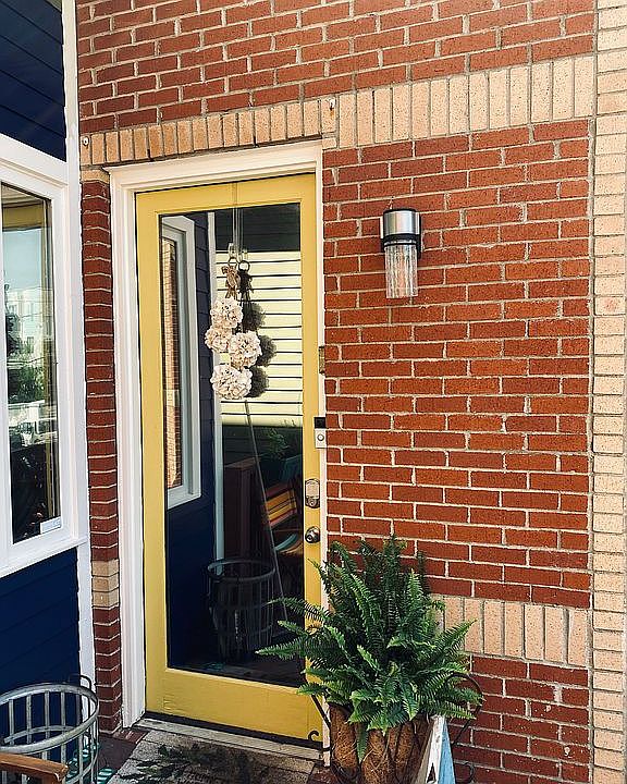 Front door--UV film on glass