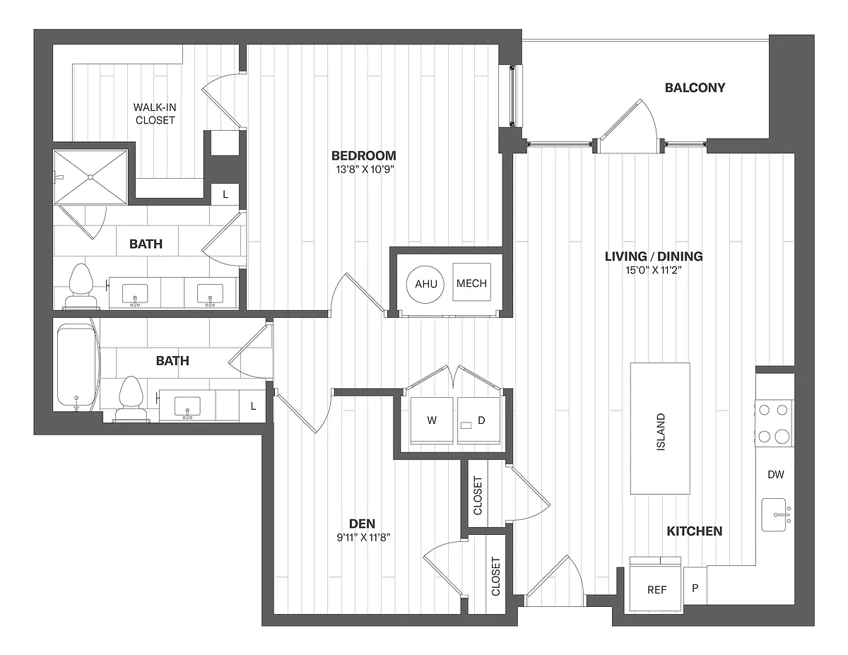 Floor plan 1H+Den