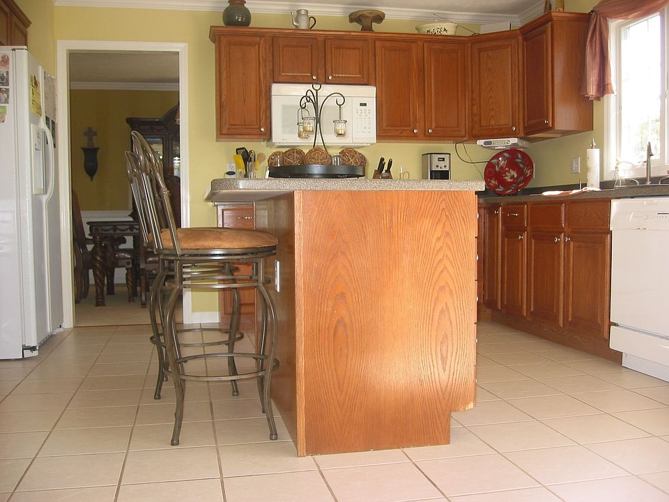 Island seating in kitchen
