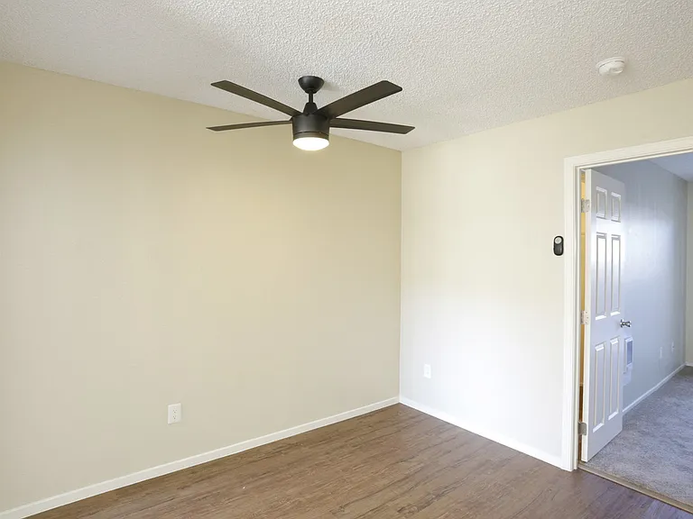 Dining room areas showing ceiling fan