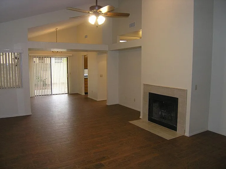 Living room and dining room
