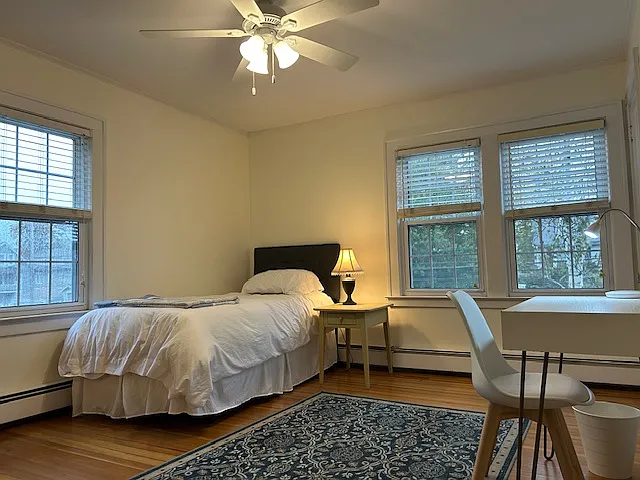 Good sized 4th bedroom with twin bed, dresser and desk
