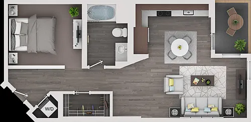 Floor plan 1/1 Long
