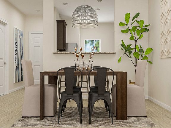 Open-concept living and dining rooms create a space everyone will enjoy.