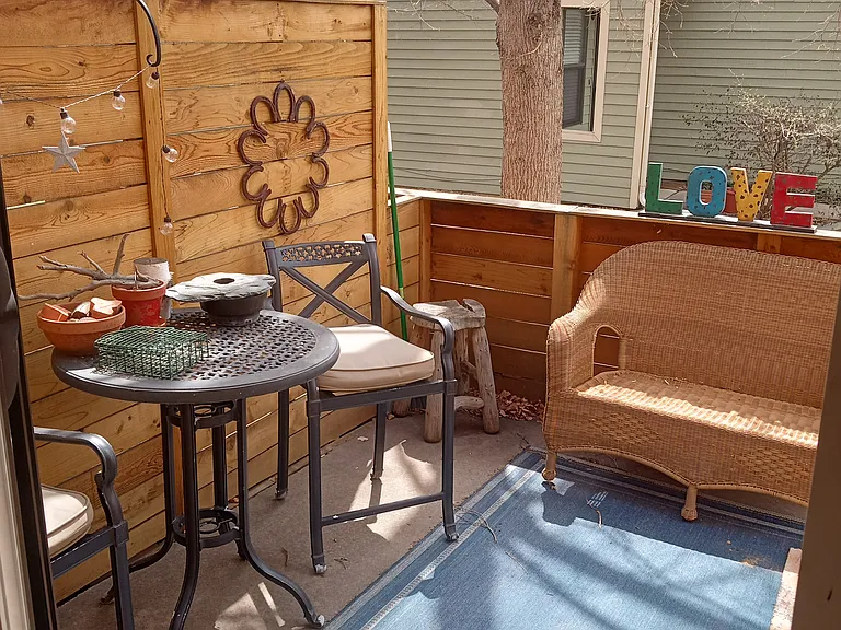 South-facing patio off dining room