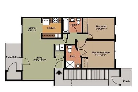 Floor plan 2 BEDROOM