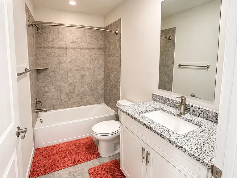 Full bathroom. Top level hallway