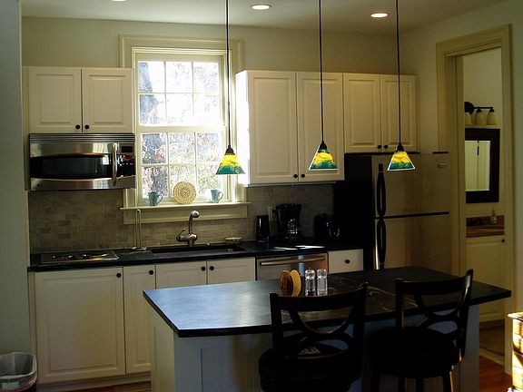 Large kitchen granite island