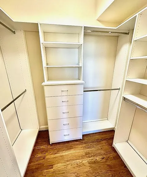 Unit #504 large primary bedroom custom walk-in closet!