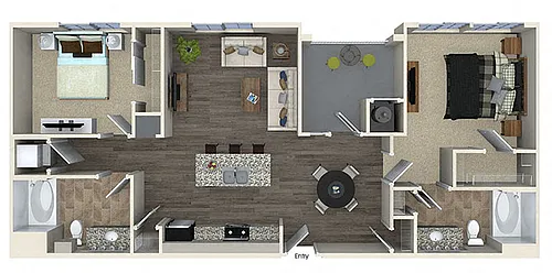 Floor plan B2 2X2
