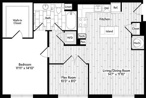 Floor plan 1TU EAST