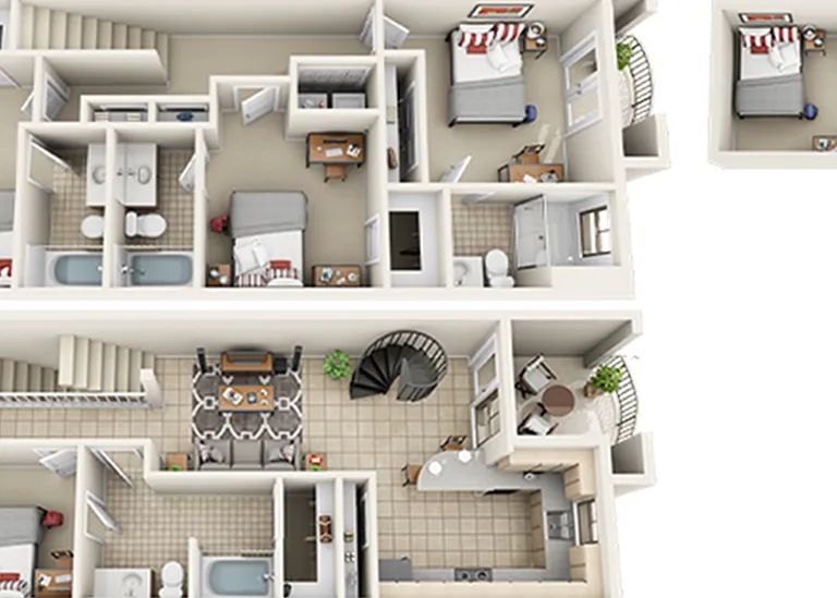 Villas on Guadalupe TH Loft Floor Plan Villas on Guadalupe TH Loft Floor Plan
