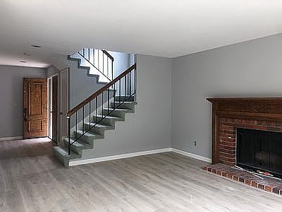 living room with fireplace