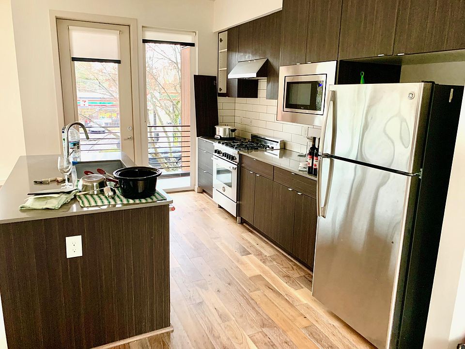 Kitchen facing the balcony