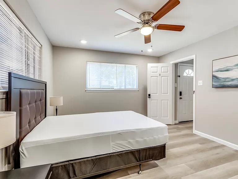 Bedroom 1 Full Bed, 2 Nightstands and 2 Lamps with USB Ports