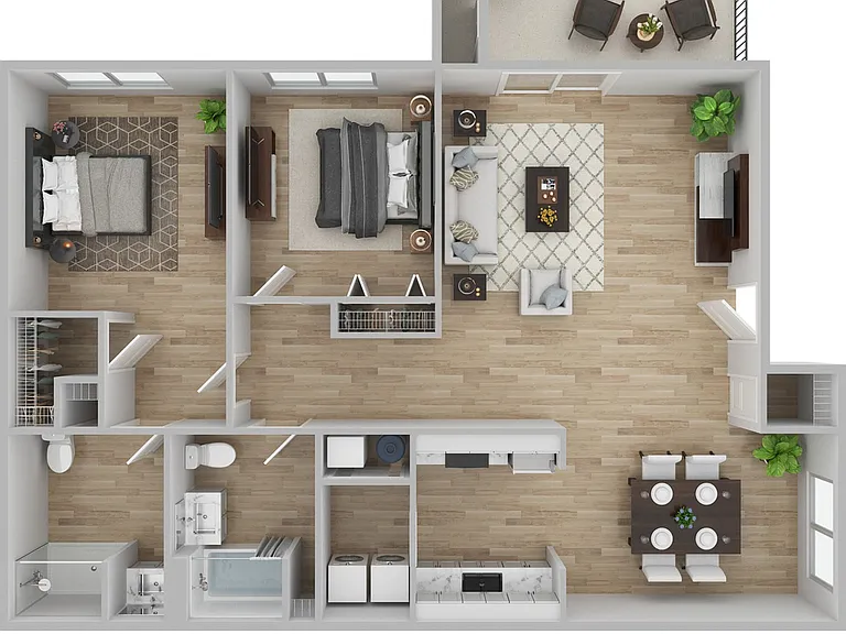 2 Bedroom | 2 Bath | 1195 SF 2 Bedroom | 2 Bath | 1195 SF