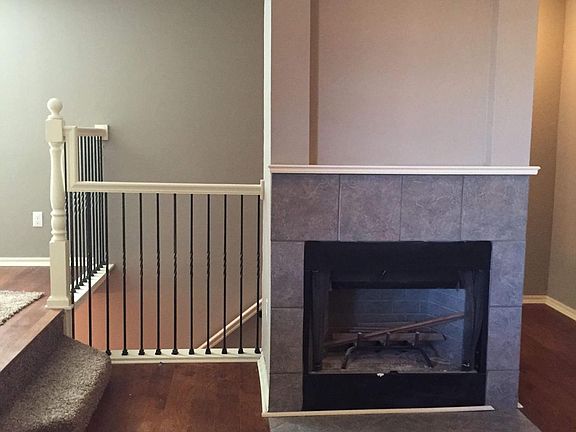 Fireplace in living area