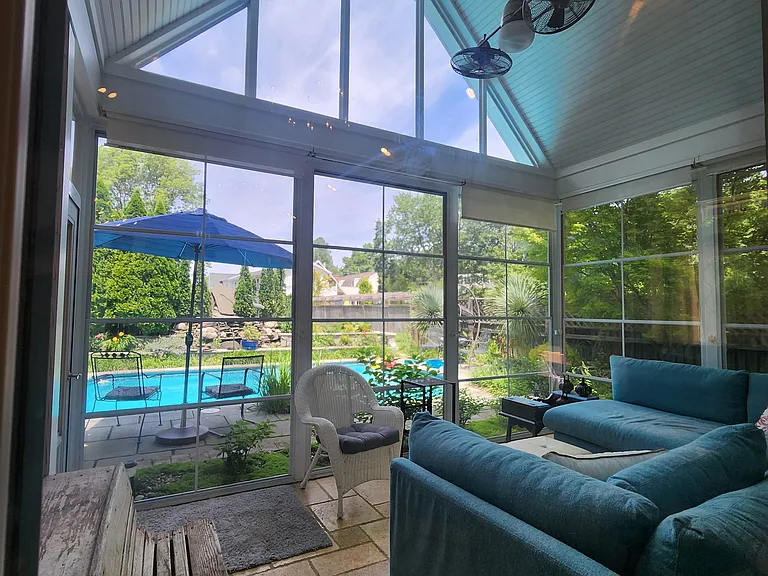 Screened in back patio