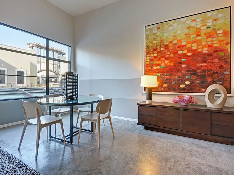 Dining areas available in loft style homes