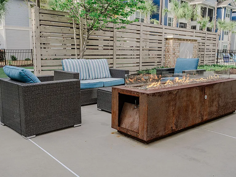 Outdoor seating with Fire feature