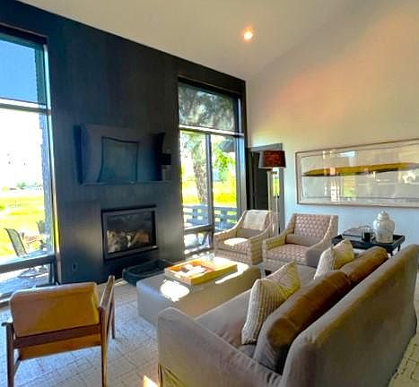 Living room with Teton views
