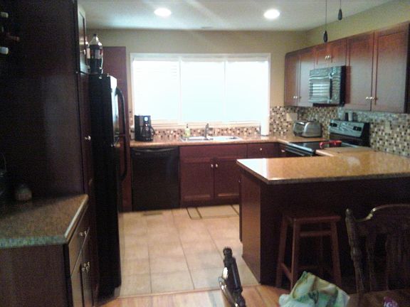 Totally remodled kitchen with new cabinets applicances backs