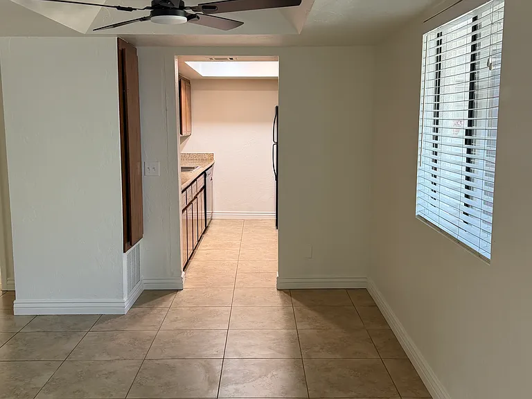 View into dining and kitchen