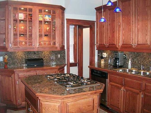 Completely updated kitchen with granite counters and new cabinets