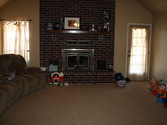 Living area, fireplace