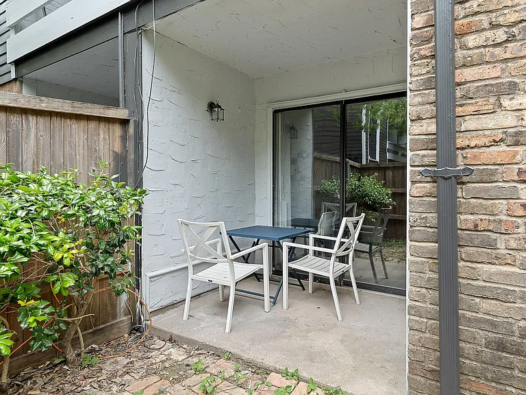 Patio seating area