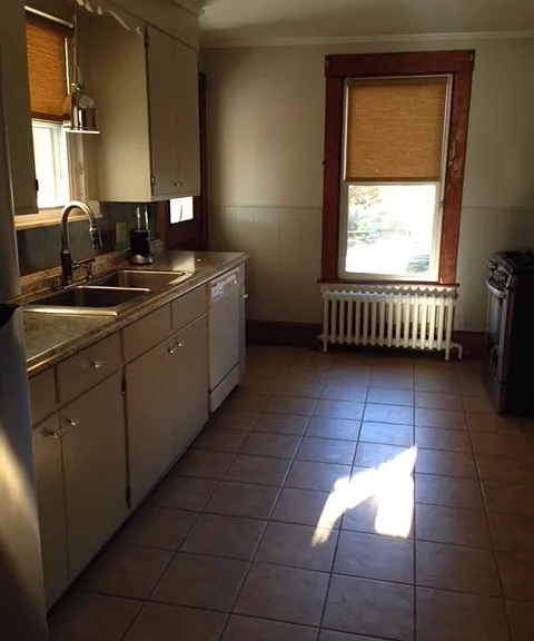 Kitchen with SS appliances