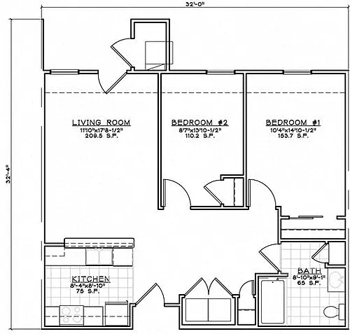 Floor plan 2 Bedroom